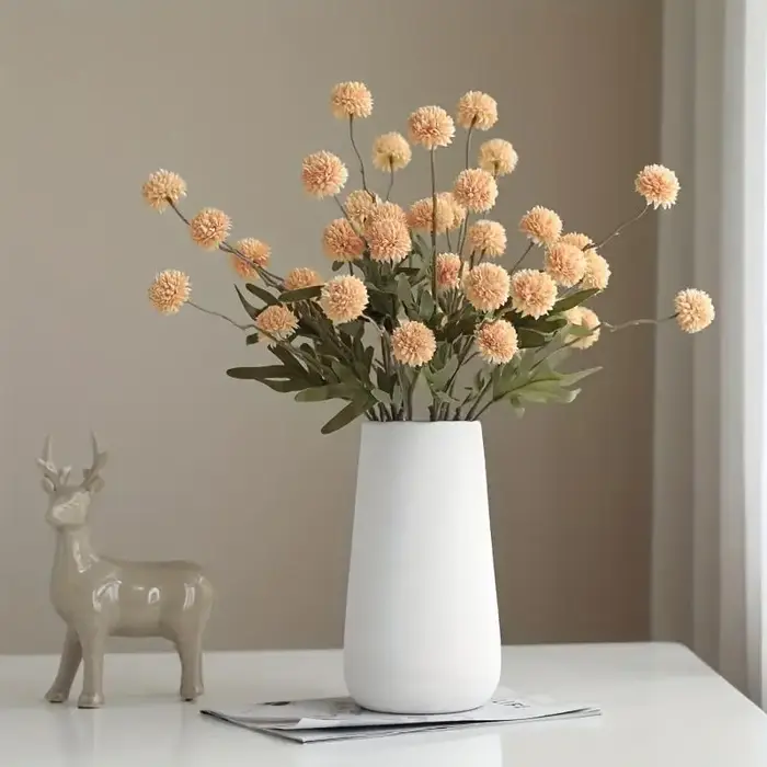 Couleur d'automne 5 têtes pissenlit Style européen-fleur de Simulation tissu fleur décoration florale artificielle