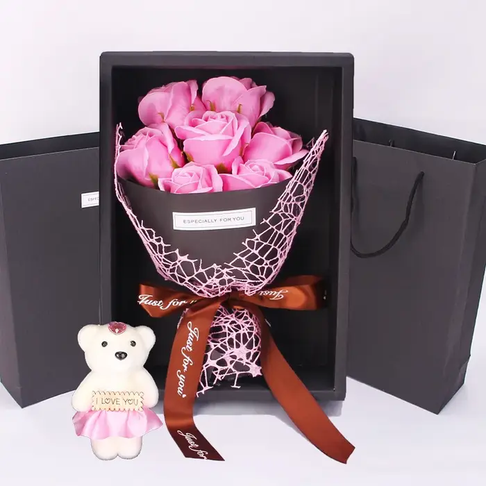 7 Roses Artificielles de Décoration de Mariage