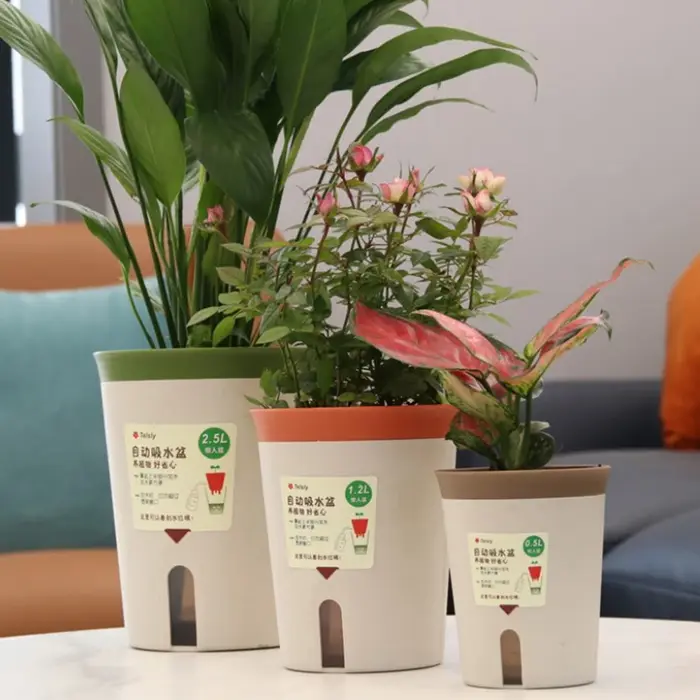 Pot de fleur hydroponique à Double couche