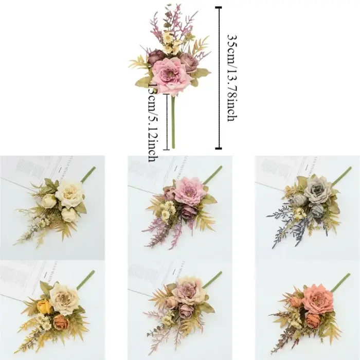 Bouquet de fleurs artificielles au toucher réel