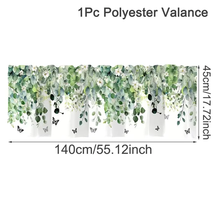 Voilage de fenêtre à motif floral de printemps (tournesol) avec passe-tringle pour salon, cuisine, c
