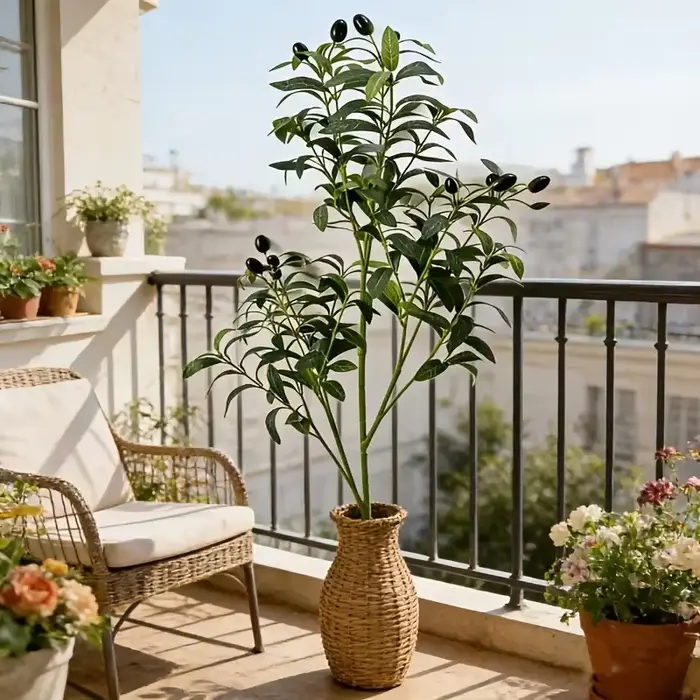 Arbre d'olivier artificiel 28cm-120cm, plante verte artificielle sans pot pour la décoration intérieure du salon, de la cour et de la maison