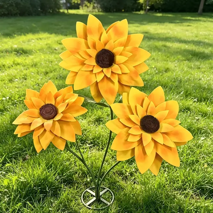 Grandes fleurs artificielles géantes imperméables en mousse (tournesol