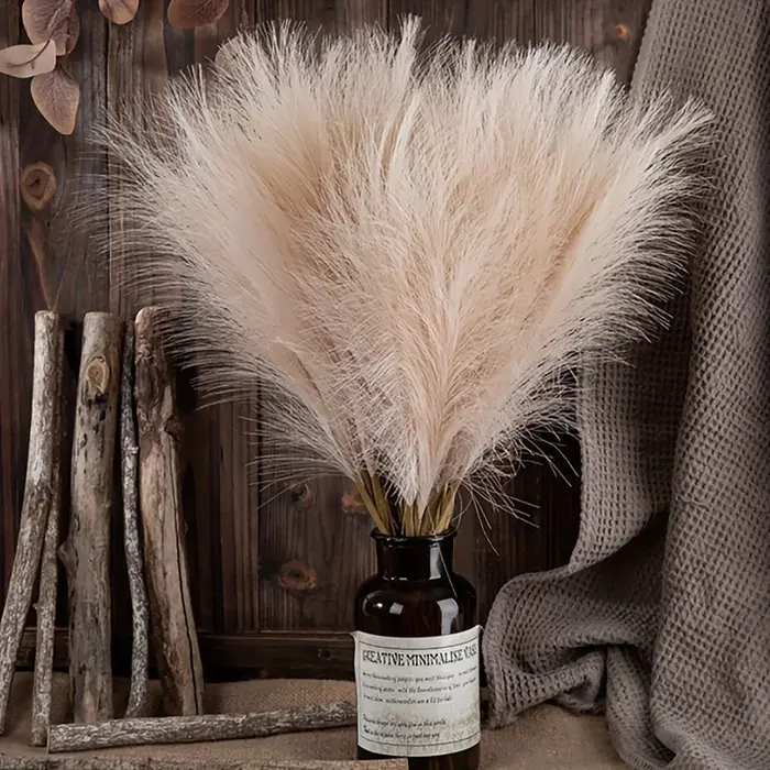 Grand décor de faux pampas enge pour vase de sol