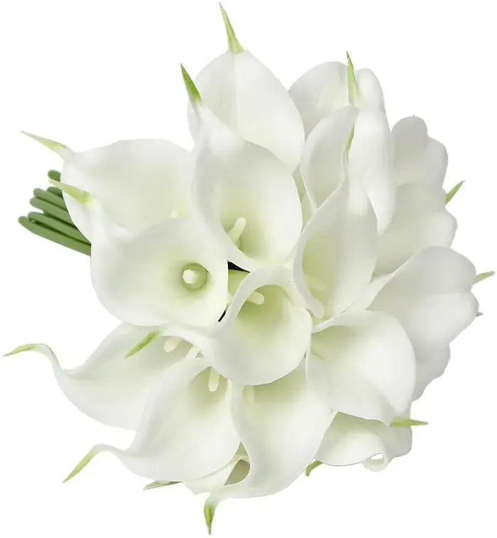 Calla Lily-Bouquet de fleurs artificielles en latex de PVC