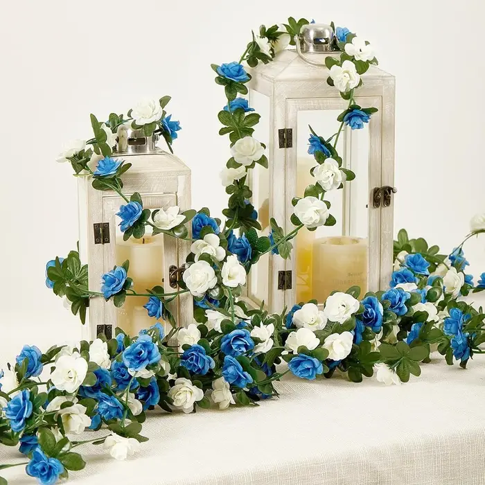 Guirlande de roses artificielles pour mariage, décoration de maison, table, bonsaï, extérieur, jardin, arches, bricolage, cadeau, plante