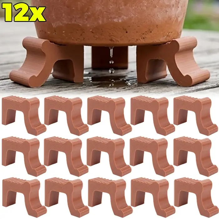 3/12 pièces Supports de pieds pour pots de fleurs et plantes de jardin