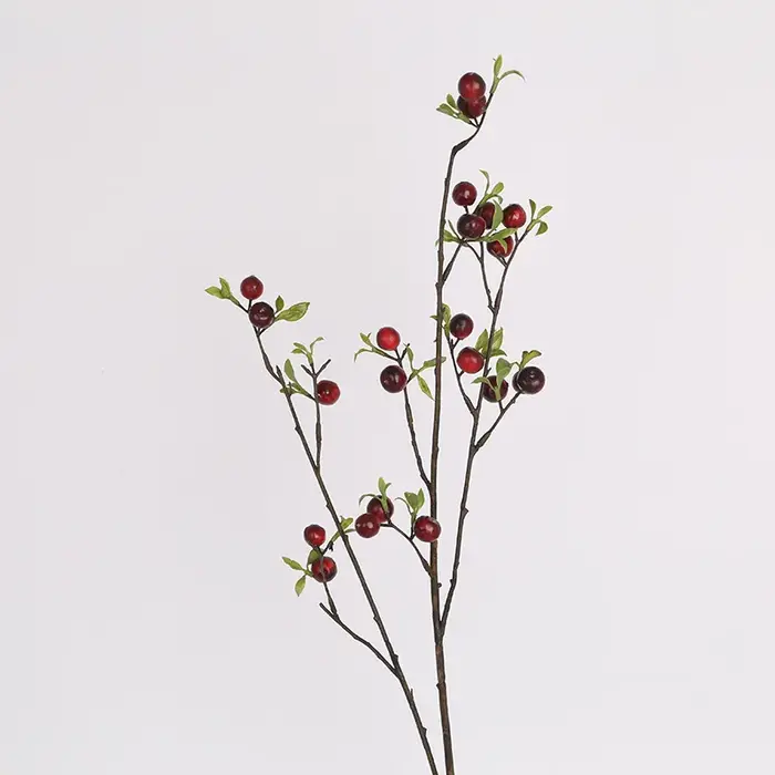 Branche de fleurs de baies pour la décoration de la maison, branche de fruits, matériel d'arrangemen