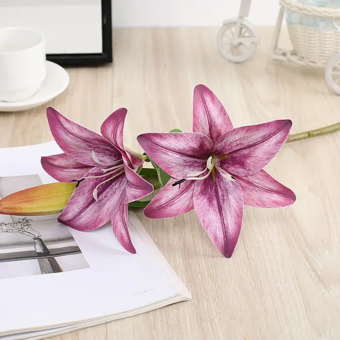 Bouquet de fausses fleurs artificielles en soie