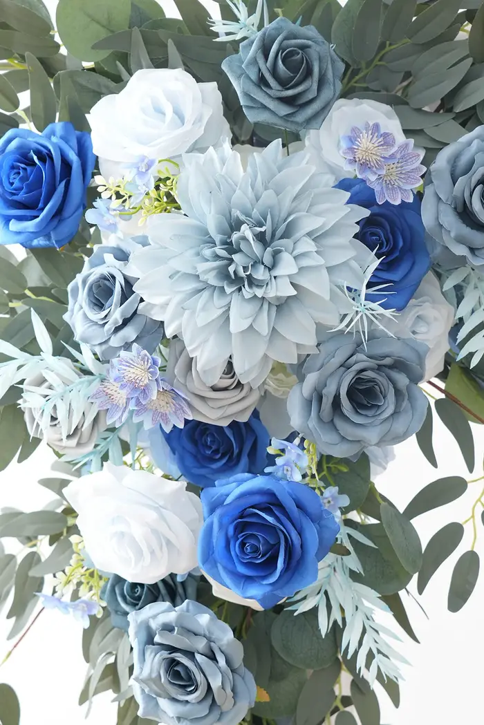 Arrangement floral suspendu 2 pièces rideaux en mousseline de soie
