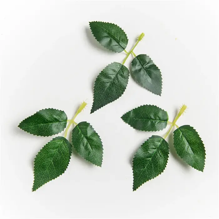 Feuilles vertes en soie pour fleurs artificielles