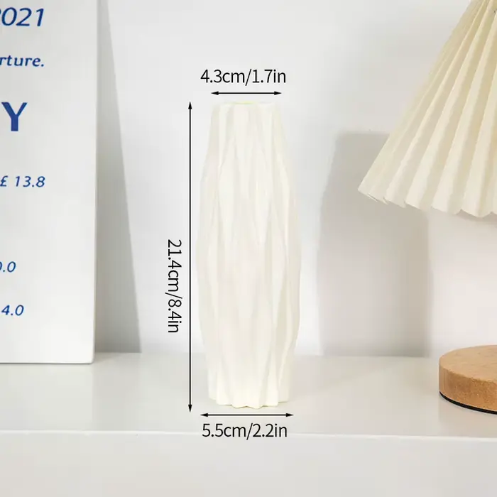 Vases en plastique style crème pour plantes et fleurs, décoration de bureau et de maison, idéal pour