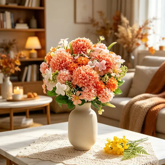 Fleurs artificielles en soie