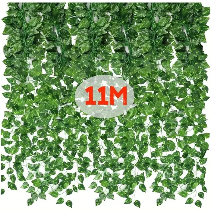 Guirlande de feuilles de lierre artificielles vertes 4/10M
