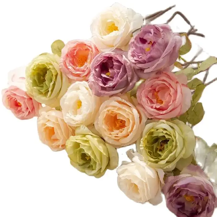 Bouquets de Roses artificielles au Caramel