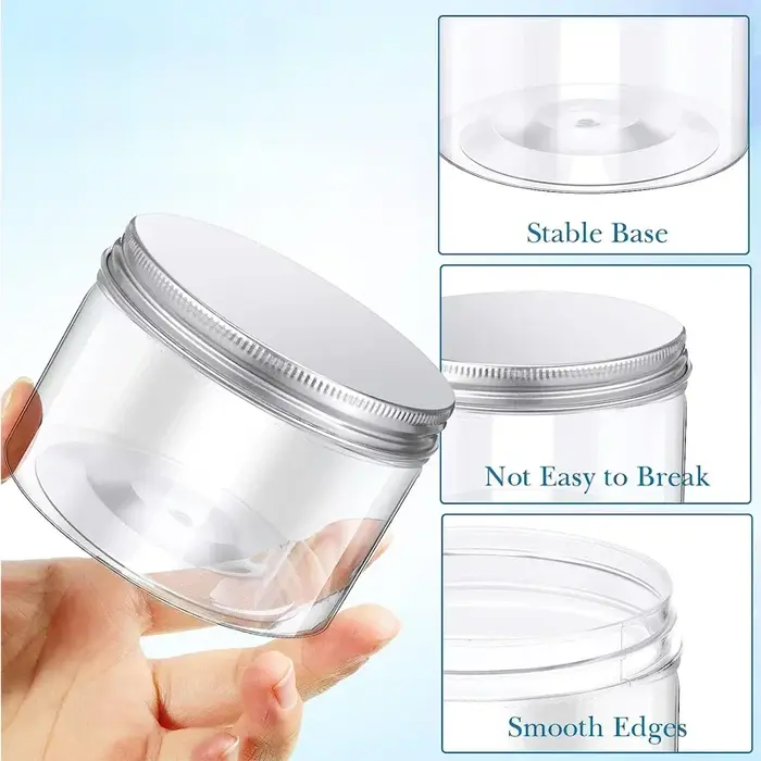 Pots en plastique transparent de 150 à 580ml
