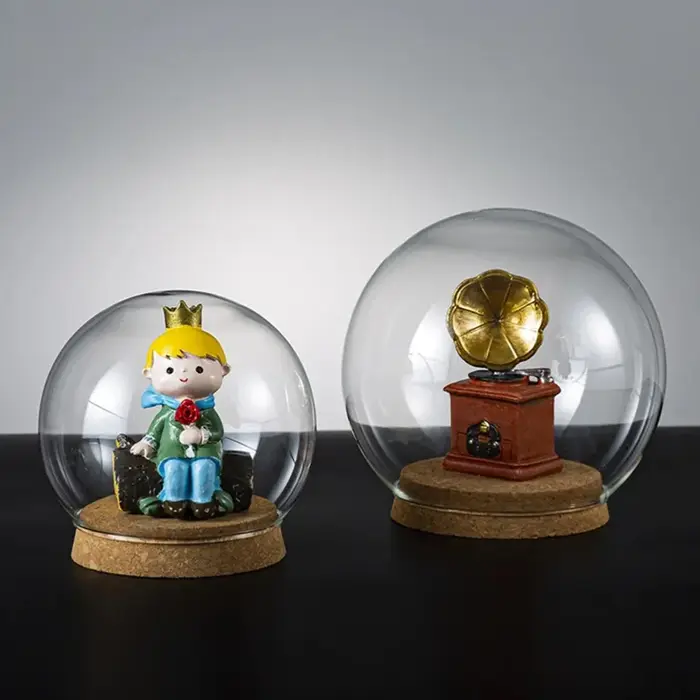 Couvercle en verre transparent pour fleurs fraîches