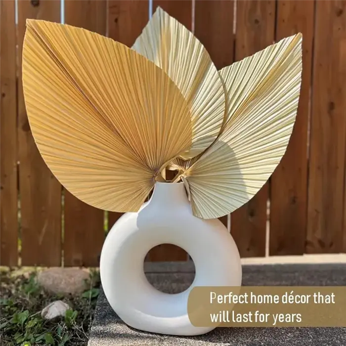 !2025 4 pièces de feuilles de palmier séchées naturelles, parfaites pour la décoration de feuilles d