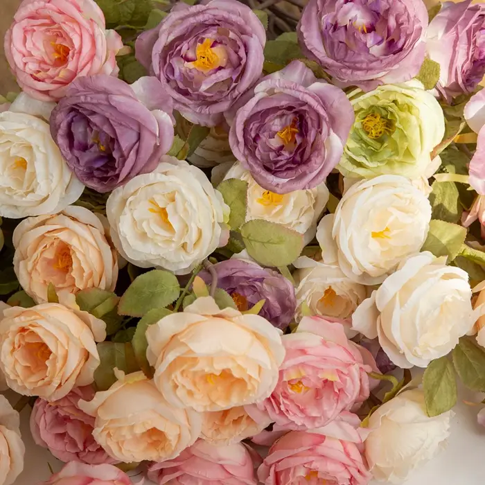 Bouquets de Roses artificielles au Caramel