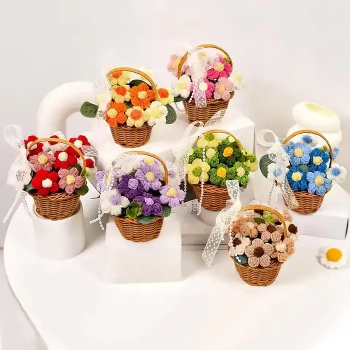 1 bouquet de fleurs au crochet fait main