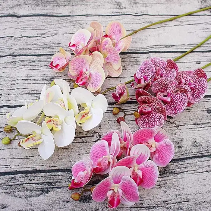 Fleurs artificielles 1 Bundle Papillon Orchidée Accueil Chambre Table Arrangement Décor Mariage Belle Bouquets Fleur Cadeaux De Noël