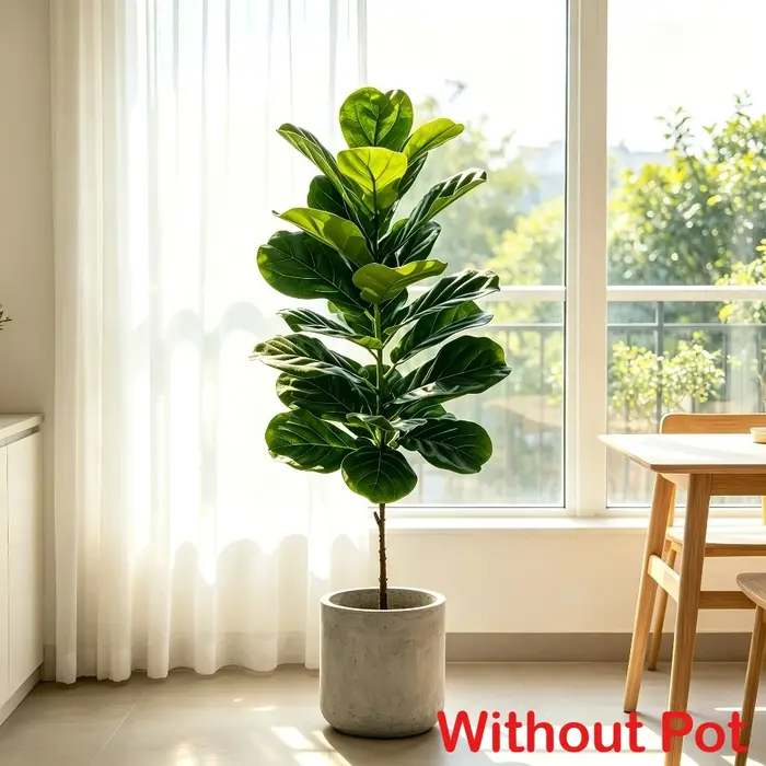 Arbre artificiel Ficus Lyrata, plante tropicale réaliste et luxuriante, pour jardin, cour, villa, hôtel, fête au bord de la piscine