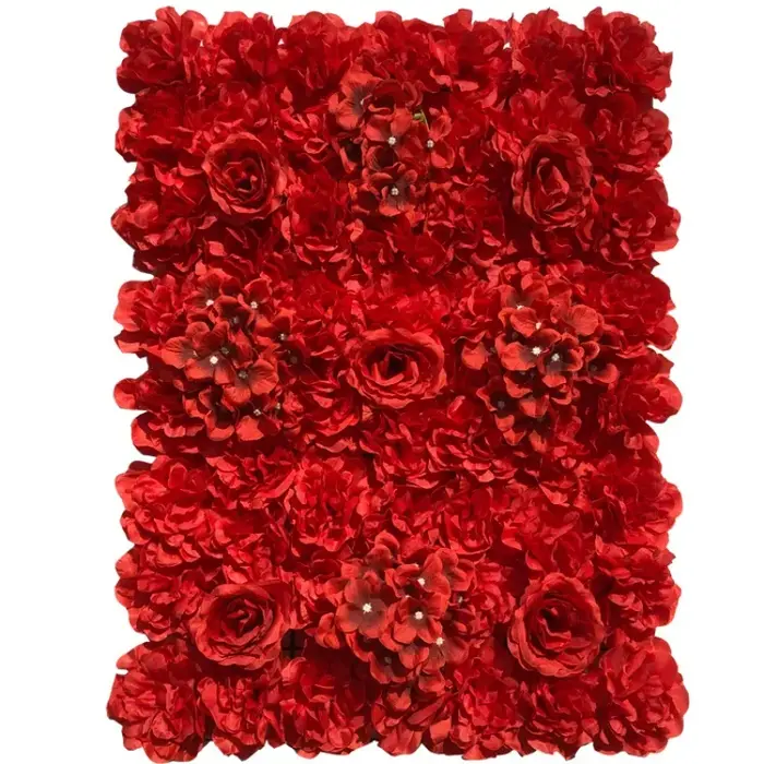 Mur de fleurs artificielles en soie