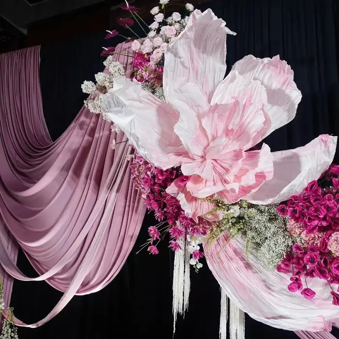 Grande fleur en papier Iris artificielle