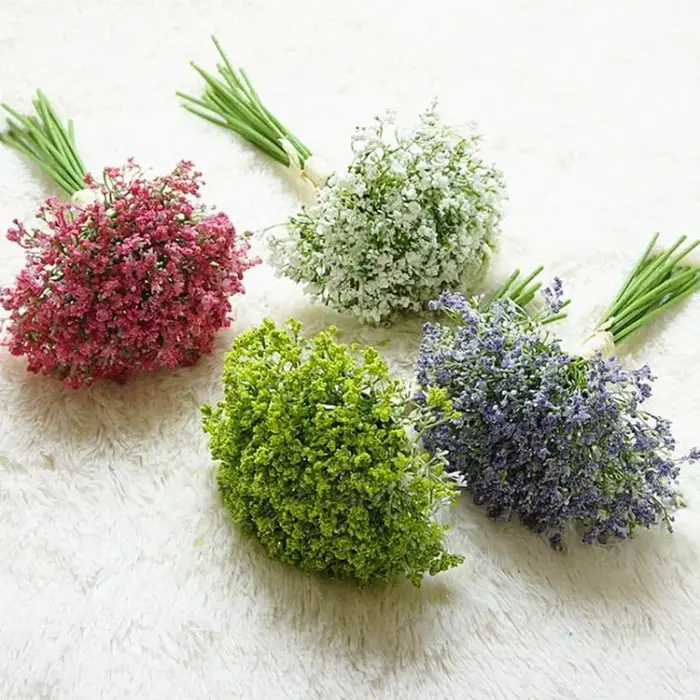 Gypsophila fleurs artificielles saint valentin mariage accessoires de mariée décor à la maison salle à manger intérieur extérieur bonsaï bricolage cadeaux de Festival