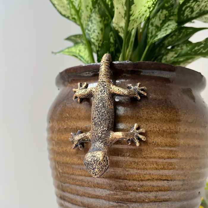Figurine de jardinière Gecko pour décoration de jardin