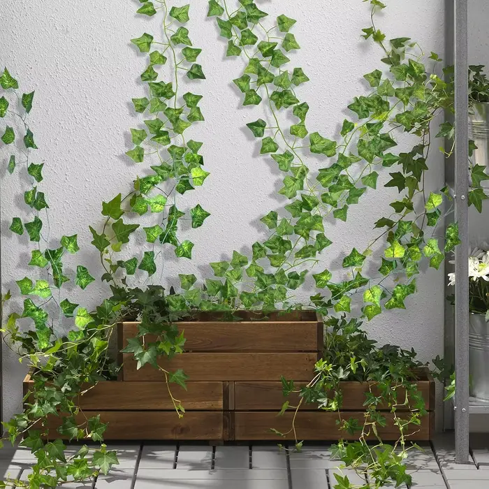 Plante artificielle feuille de lierre vert guirlande murale en soie suspendue vigne maison jardin décoration fête de mariage bricolage fausses feuilles de couronne