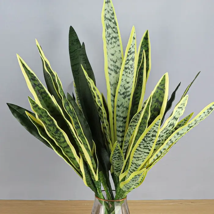 Simulé Hupilan bord jaune Agave succulente bonsaï fausse fleur simulée feuille Gladiolus
