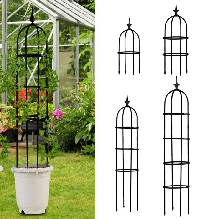 Obélisque de jardin en fer avec cadre en acier