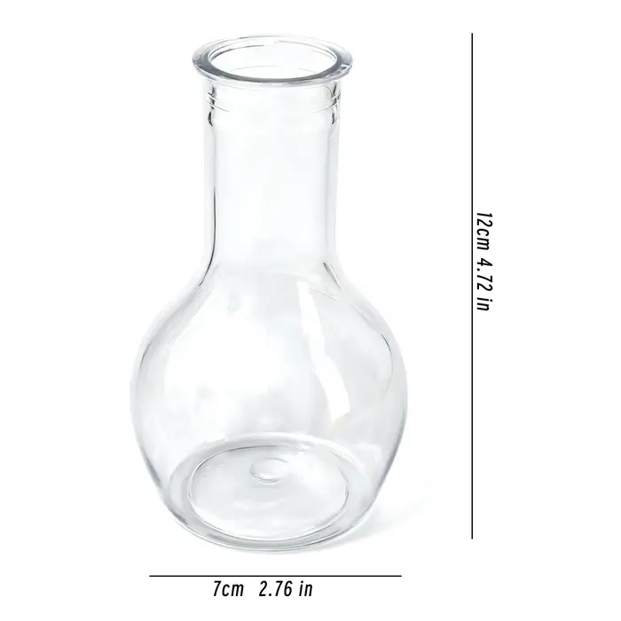 Pot de culture hydroponique en résine transparente, imitation verre, résistant aux chutes, avec obse