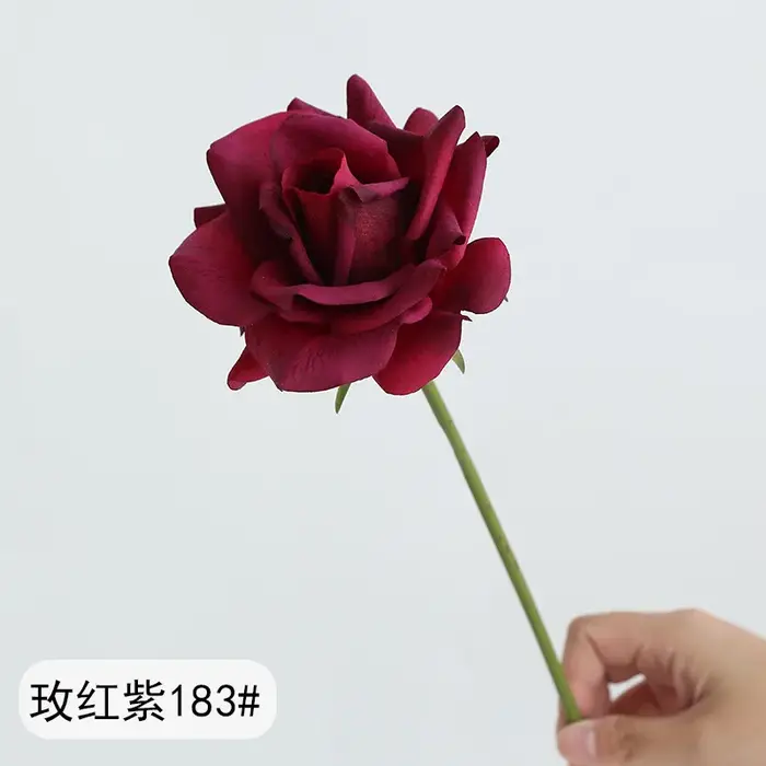 Rose à bord bouclé de 36cm de Long