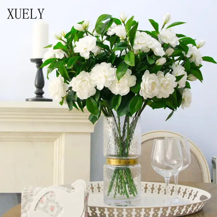 Fleur artificielle en soie de camélia unique