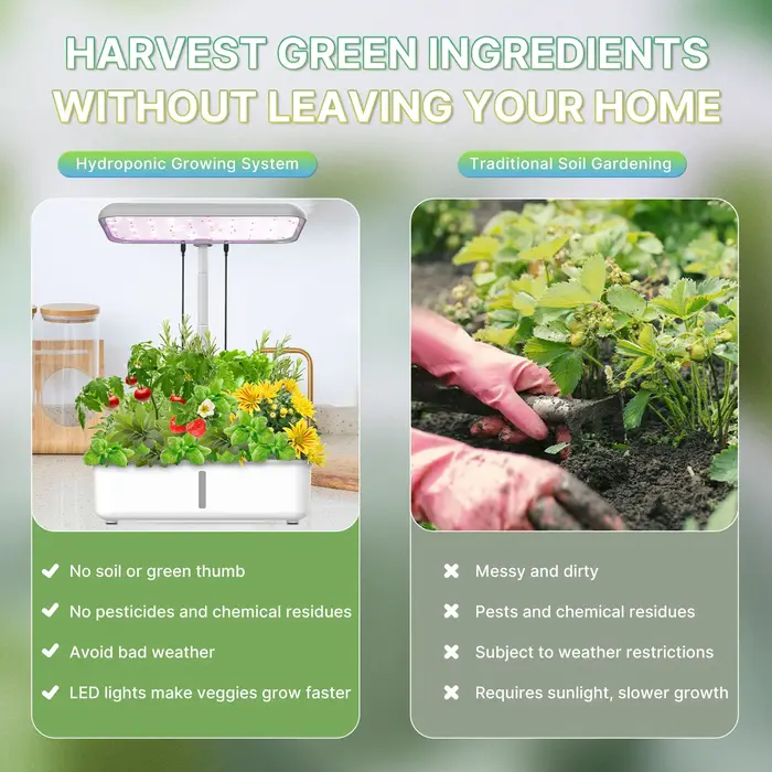 MOES Tuya Machine de croissance de plantes intelligente système de culture hydroponique de jardin synchronisation d'herbes intérieures LED poussent des lumières pour Pots de fleurs à la maison