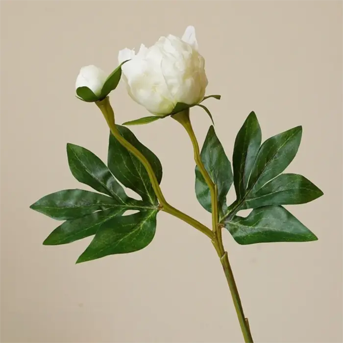 Fleurs de pivoine artificielles réalistes à 2 têtes
