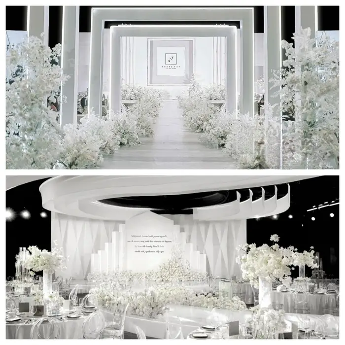 Fleurs artificielles blanches