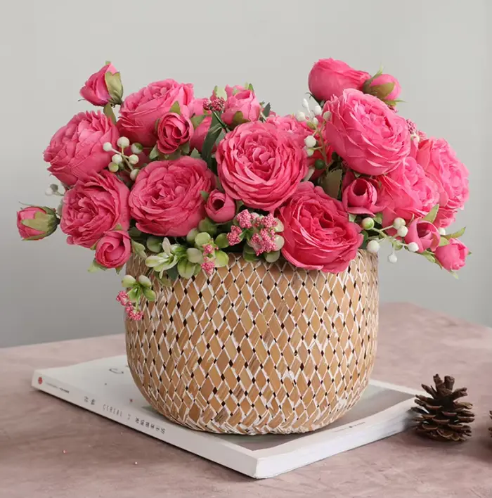 Bouquet de Roses Artificielles Romantiques