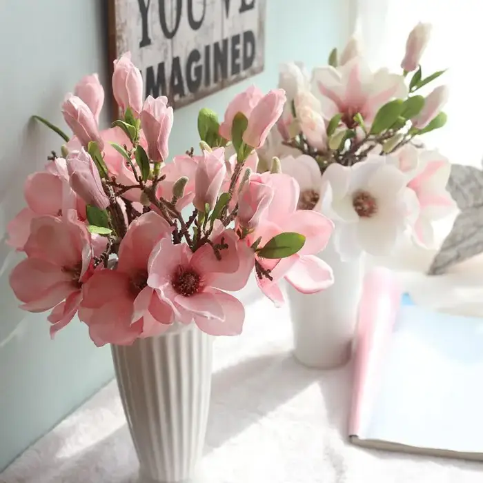 Magnolia Artificiel, Décoration de Table de Mariage