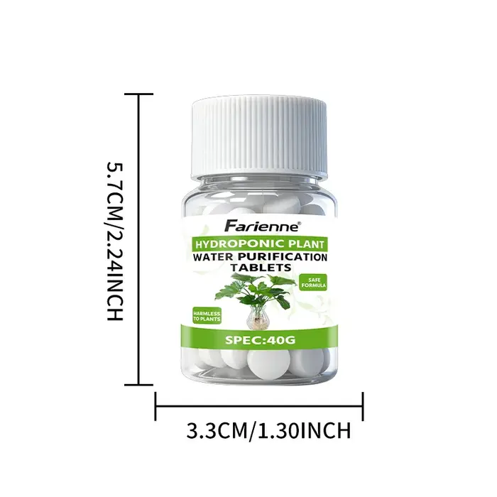 Comprimés de purification d'eau hydroponique 40g pour fleurs fraîches coupées, nettoient les vases, 
