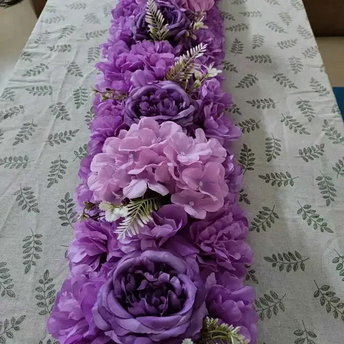 Fleur violette artificielle pour Table à manger de mariage