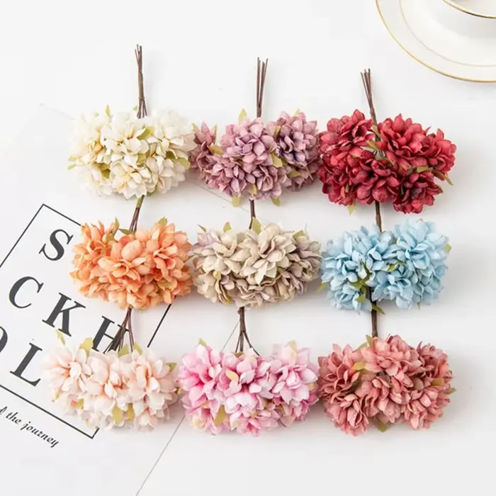 Fleurs artificielles œillets en soie