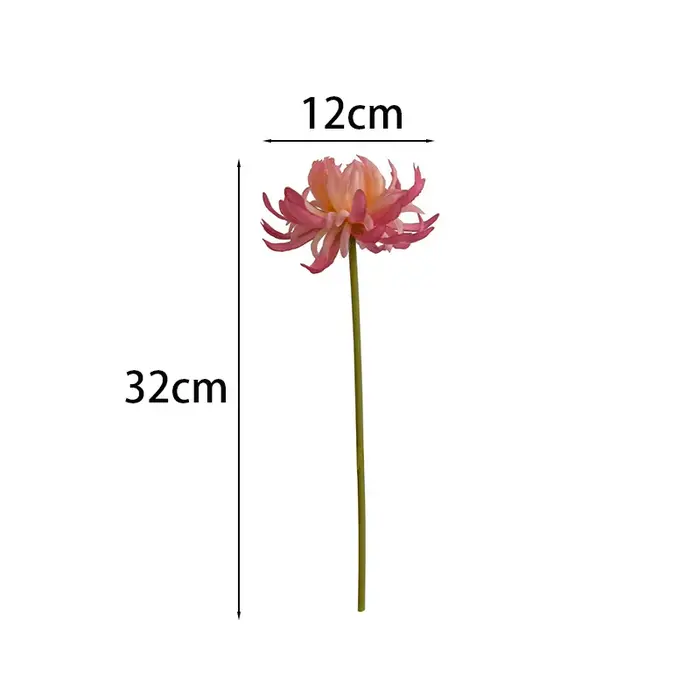 15/20 pièces de chrysanthèmes roses artificiels en forme de griffe de crabe pour mariage