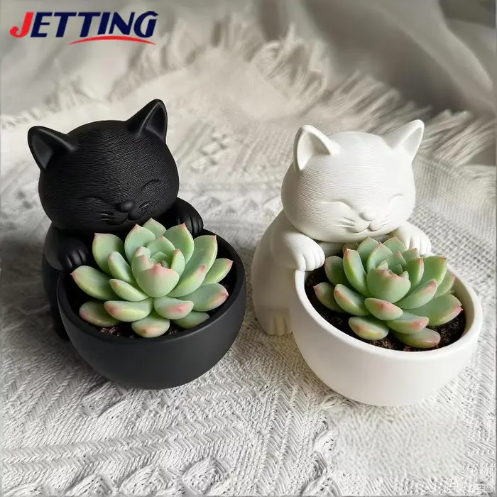 Pot en forme de chat avec trous de Drainage