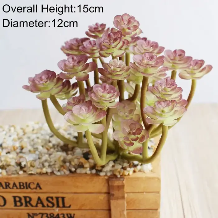 39Styles grandes plantes succulentes artificielles floquées vert rose violet maison jardin bricolage arrangement floral