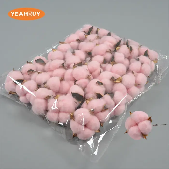 80 pièces de fleurs artificielles en coton blanc de 6 cm
