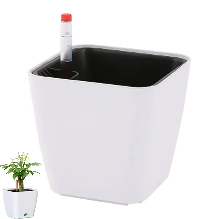 Jardinières à arrosage automatique Pots de fleurs d'intérieur avec indicateurs de niveau d'eau Pot de plante Pot de