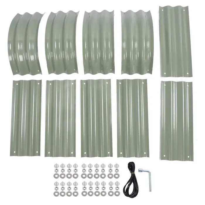 Bac de jardin surélevé en acier pour jardinage DIY, jardinière extérieure avec fond ouvert pour cult